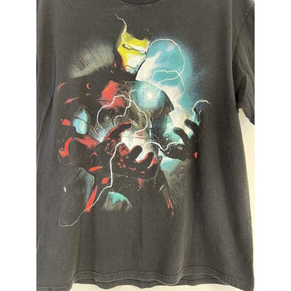 Vintage 2008 Iron Man Marvel Comics AOP Hero Pose Shirt Men’s Large - Picture 4 of 8
